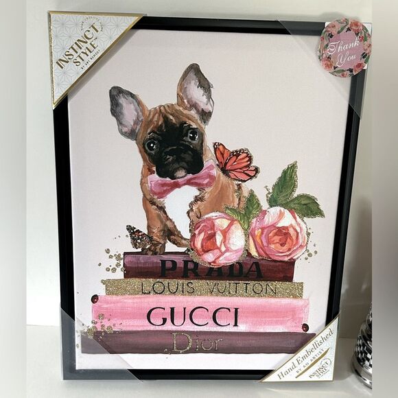 gucci Other - Gucci Dior Prada Dog Wall Art luxury home Decor NWT